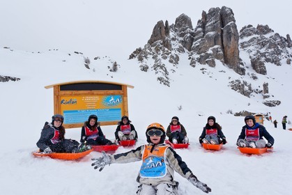 Pays de Serre-Ponçon, Réallon et La Ripaaa, piste de luge 100% naturelle