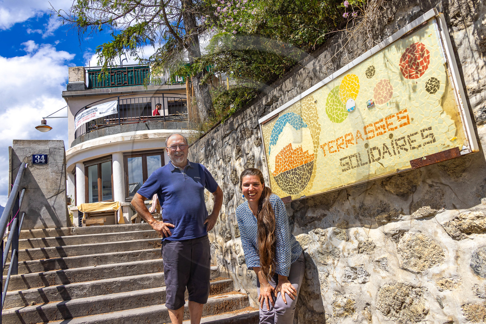 Les Terrasses solidaires, Luc Marchello et Marjolaine Bert , administrateurs des Terrasses solidaires