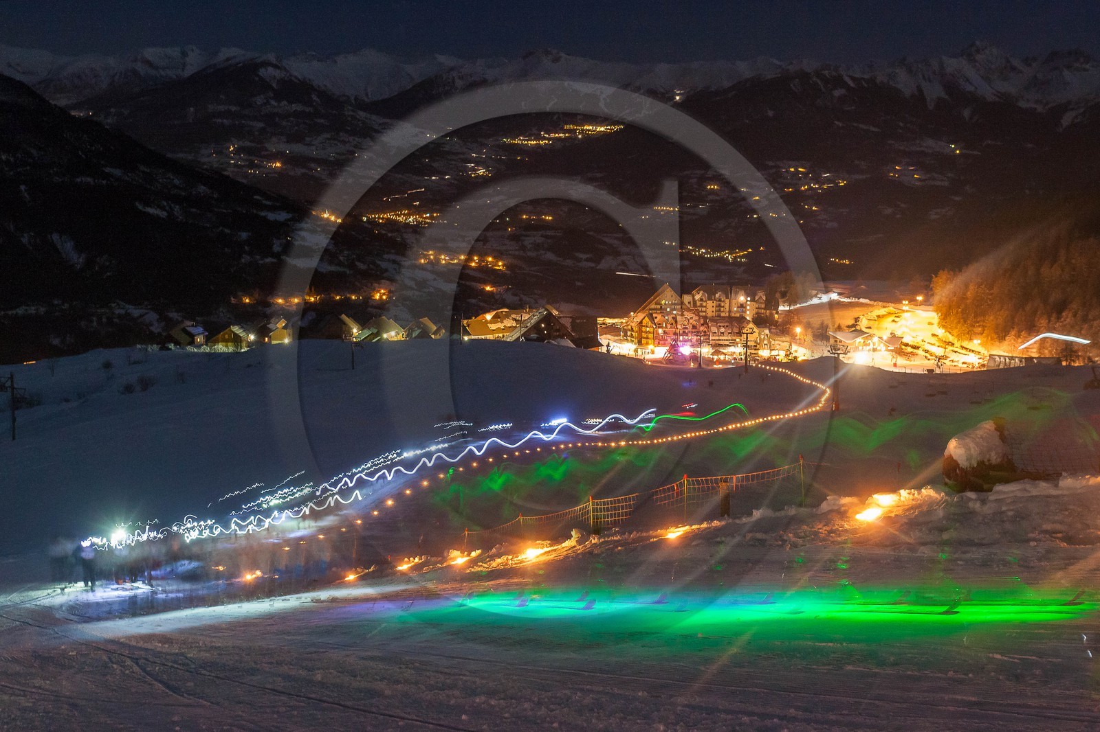 Station de ski de Réallon, course de ski alpinisme nocturne Laetitia Roux
