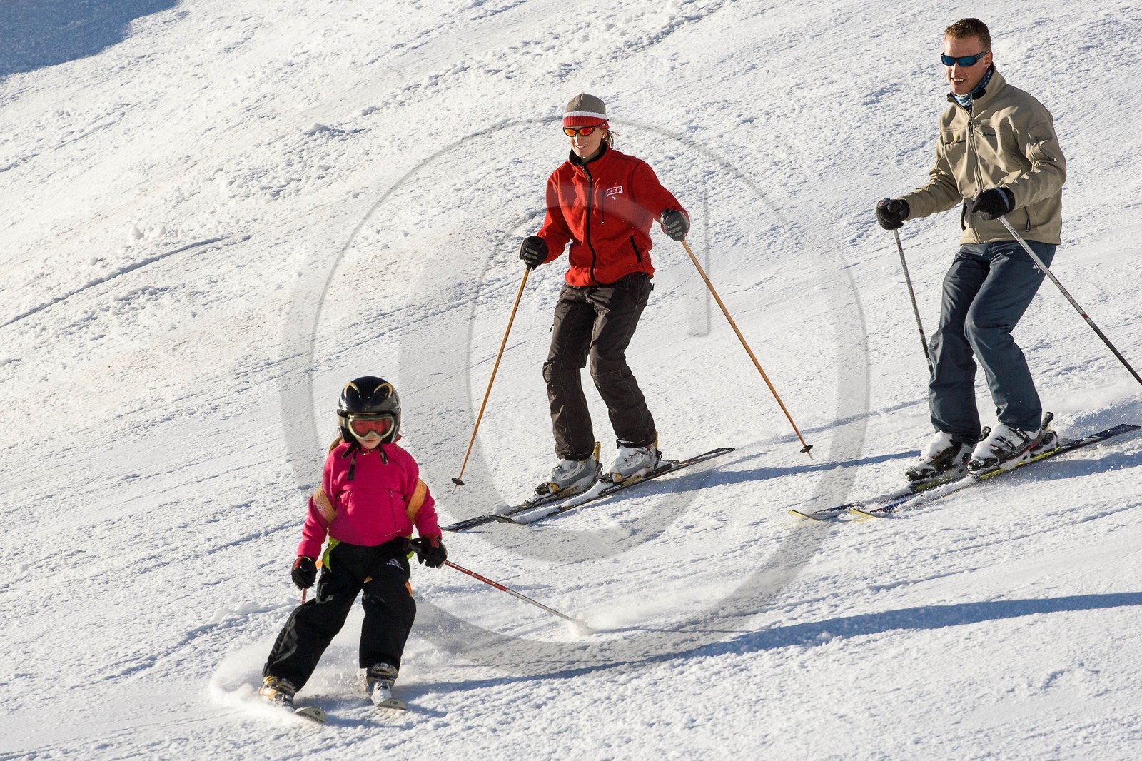 Ski piste famille