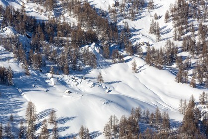 Uvernet-Fours, station de ski de Praloup, cabane de Gimette ou Grande Cabane