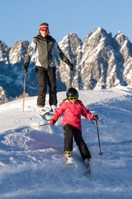 Ski piste famille