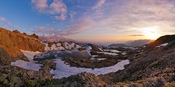 Les Lacs Noirs, le Mont-Blanc et les Fiz