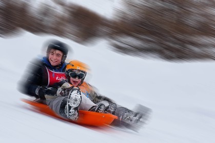 Pays de Serre-Ponçon, Réallon et La Ripaaa, piste de luge 100% naturelle