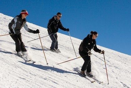 Ski piste famille