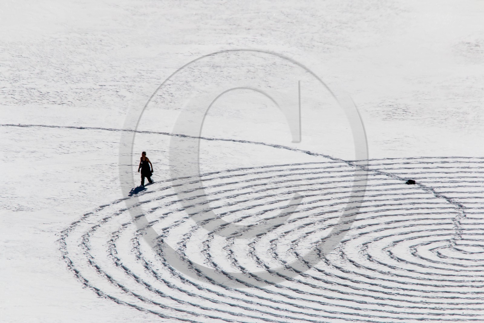 Serre-Chevalier, Snow drawings, une œuvre de l'artiste Sonja Hinrichsen