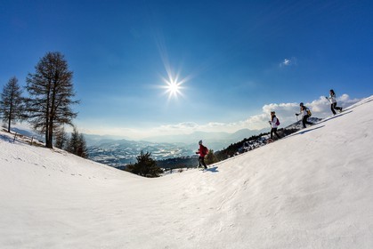 Ancelle, col de Moissière, randonnée à raquettes à neige
