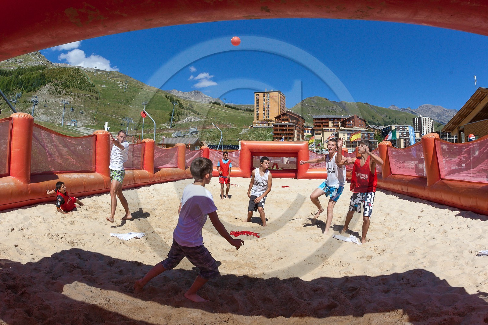 Orcières 1850, beach soccer,