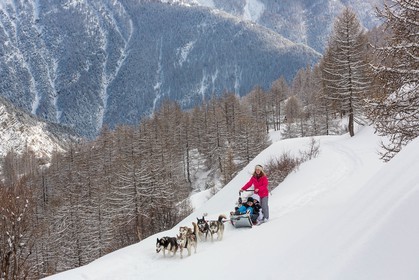 La Condamine-Châtelard, Sainte-Anne la Condamine, Coralie Bonnerot et ses chiens de traineau