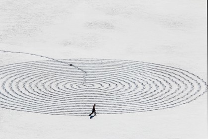 Serre-Chevalier, Snow drawings, une œuvre de l'artiste Sonja Hinrichsen
