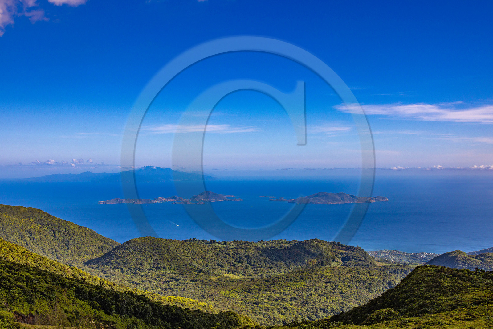 Archipel des Saintes, vu de La Soufrière, Guadeloupe