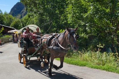 La fête de la Sainte-Anne à Prapic, fin juillet, balade en charette à cheval