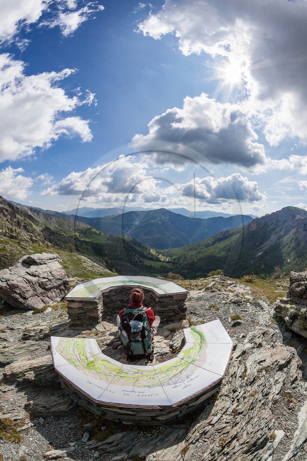 Vallée des Merveilles, table d'orientation de Fontanalbe