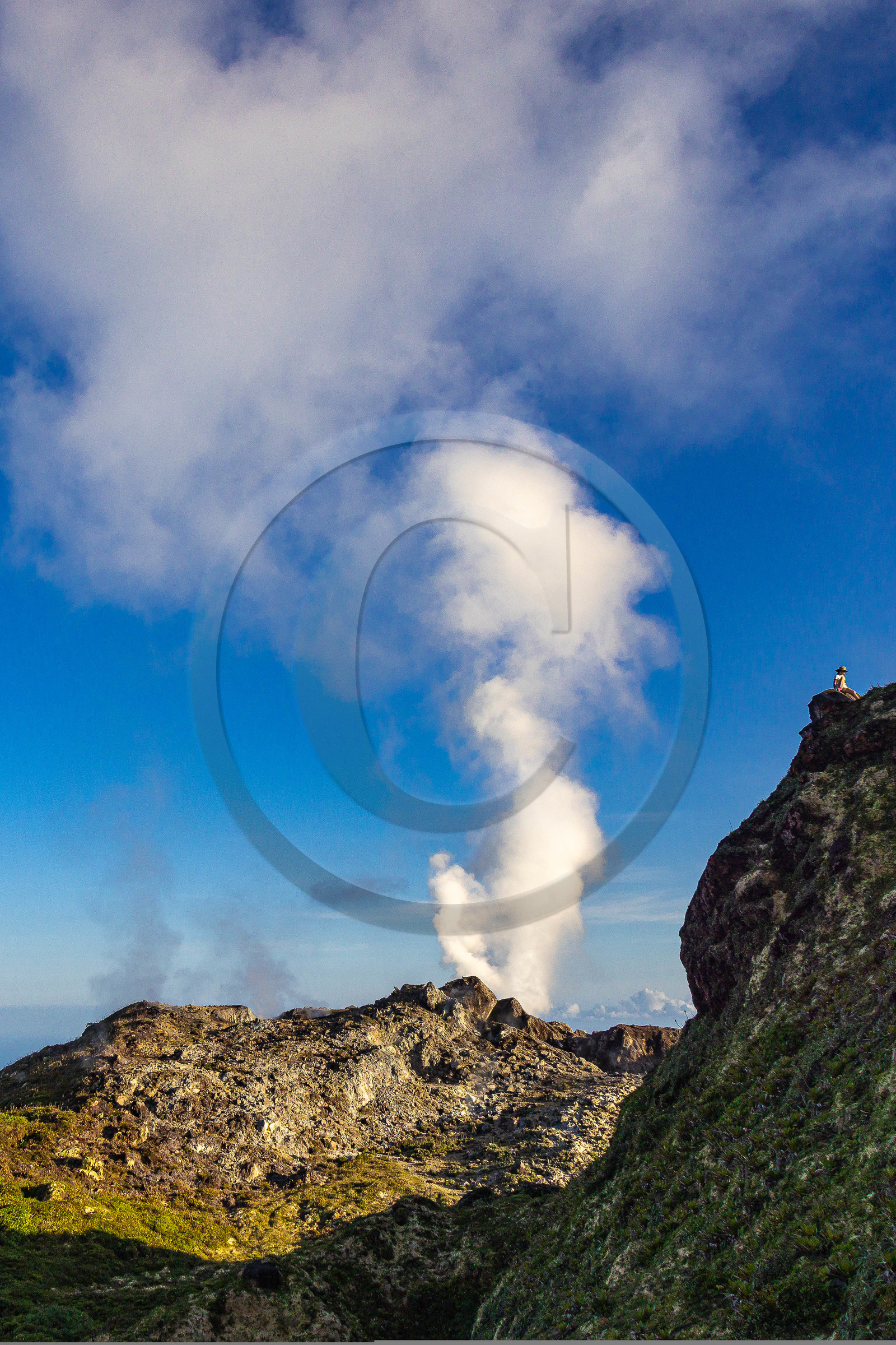 La Soufrière, volcan actif de la Guadeloupe
