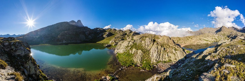 col du Longet,  Lac Bes supérieurr et Tête des Toillies