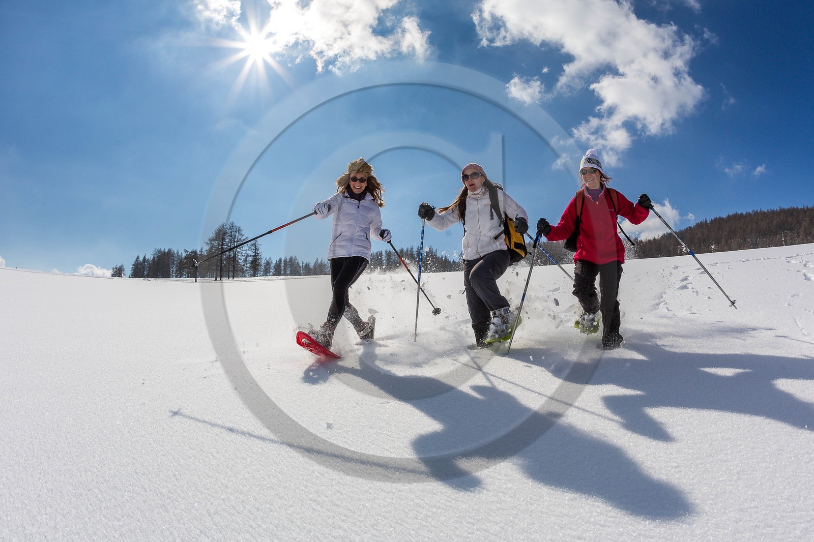 vallée de l'Ubaye, randonnée en raquettes à neige