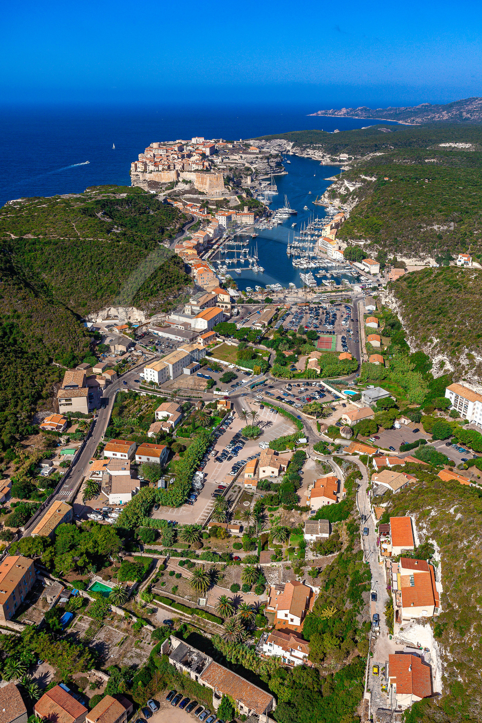 La citadelle et le port de Bonifacio