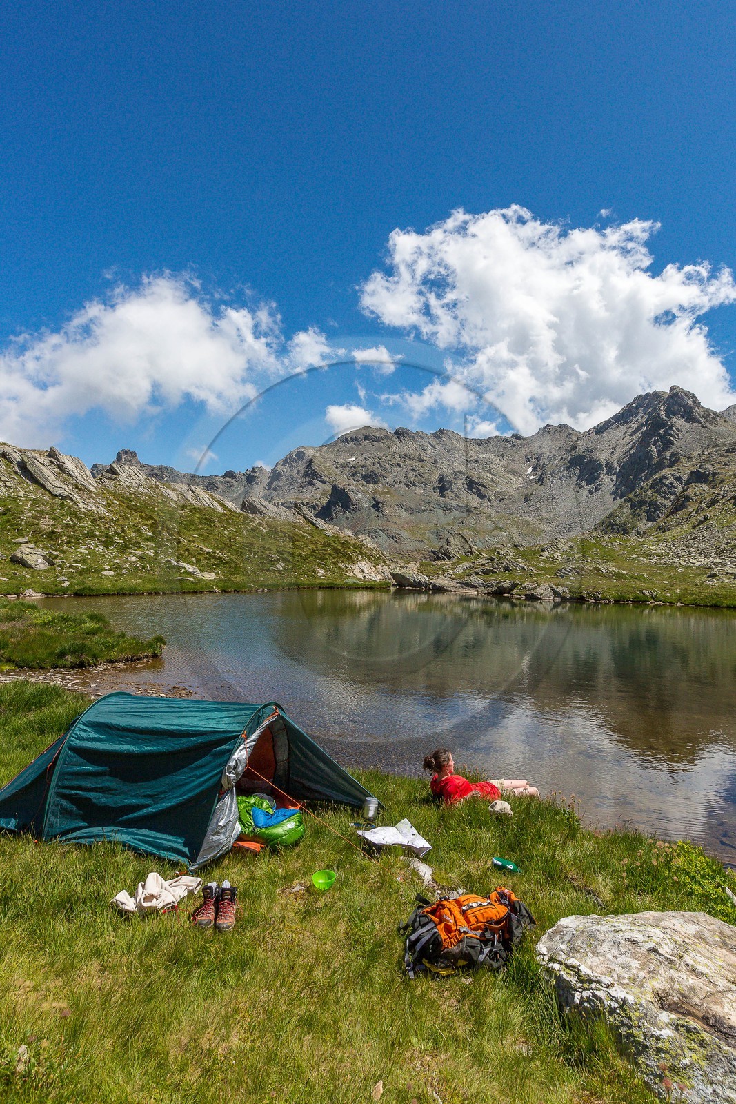 Saint-Paul-sur-Ubaye, Maljasset, col du Longet, Lac Bes inférieur