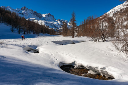 Vallée de la Clarée,  Basse-Sausse et le pont Souchère