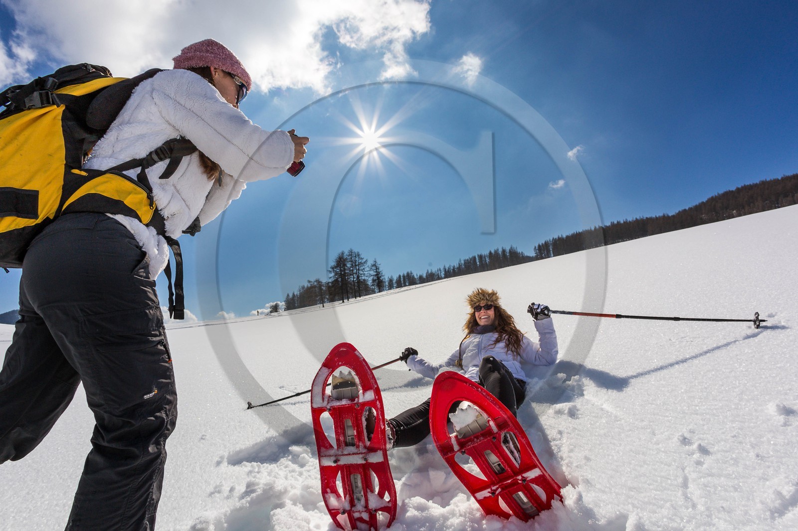 vallée de l'Ubaye, randonnée en raquettes à neige