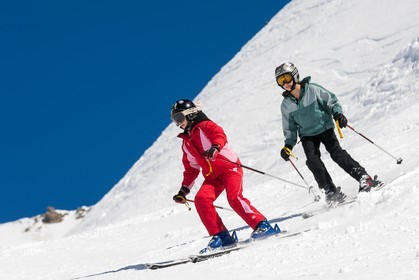 Ski enfant piste de ski