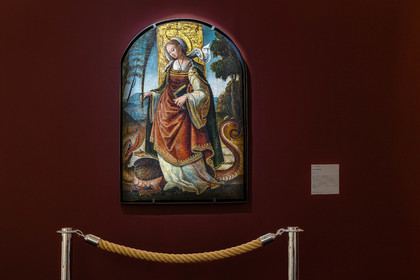 Musée Muséum départemental des Hautes-Alpes, Sainte Marguerite, Ecole espagnole, huile sur bois XVe