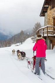 La Condamine-Châtelard, Sainte-Anne la Condamine, Coralie Bonnerot et ses chiens de traineau