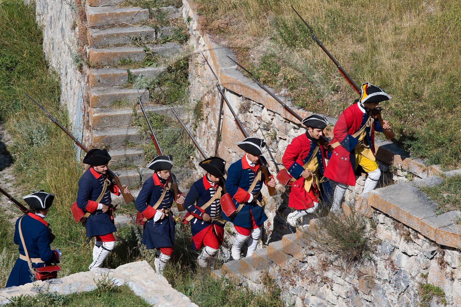 Briançon, l'association Les regiments du passé reconstituent la vie civile et militaire