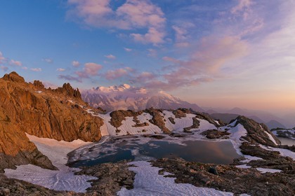 Les Lacs Noirs, le Mont-Blanc et les Fiz