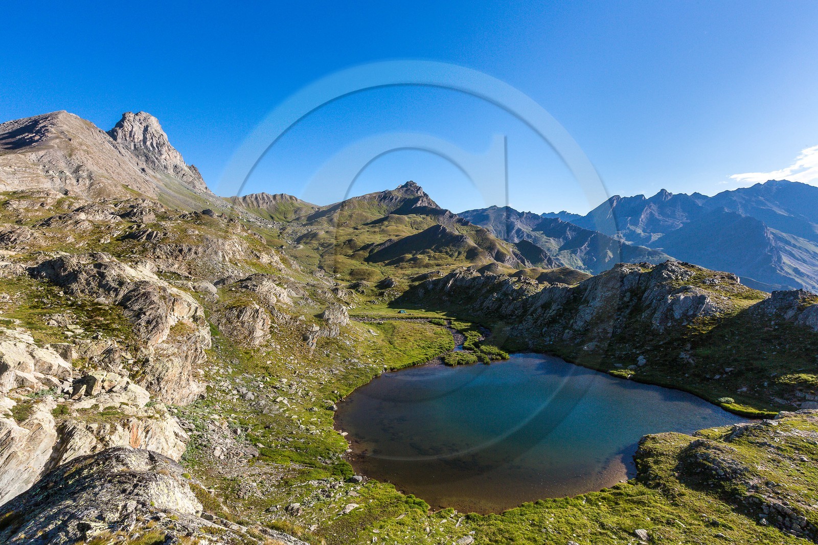 col du Longet,  Lac Bes inférieur et Tête des Toillies
