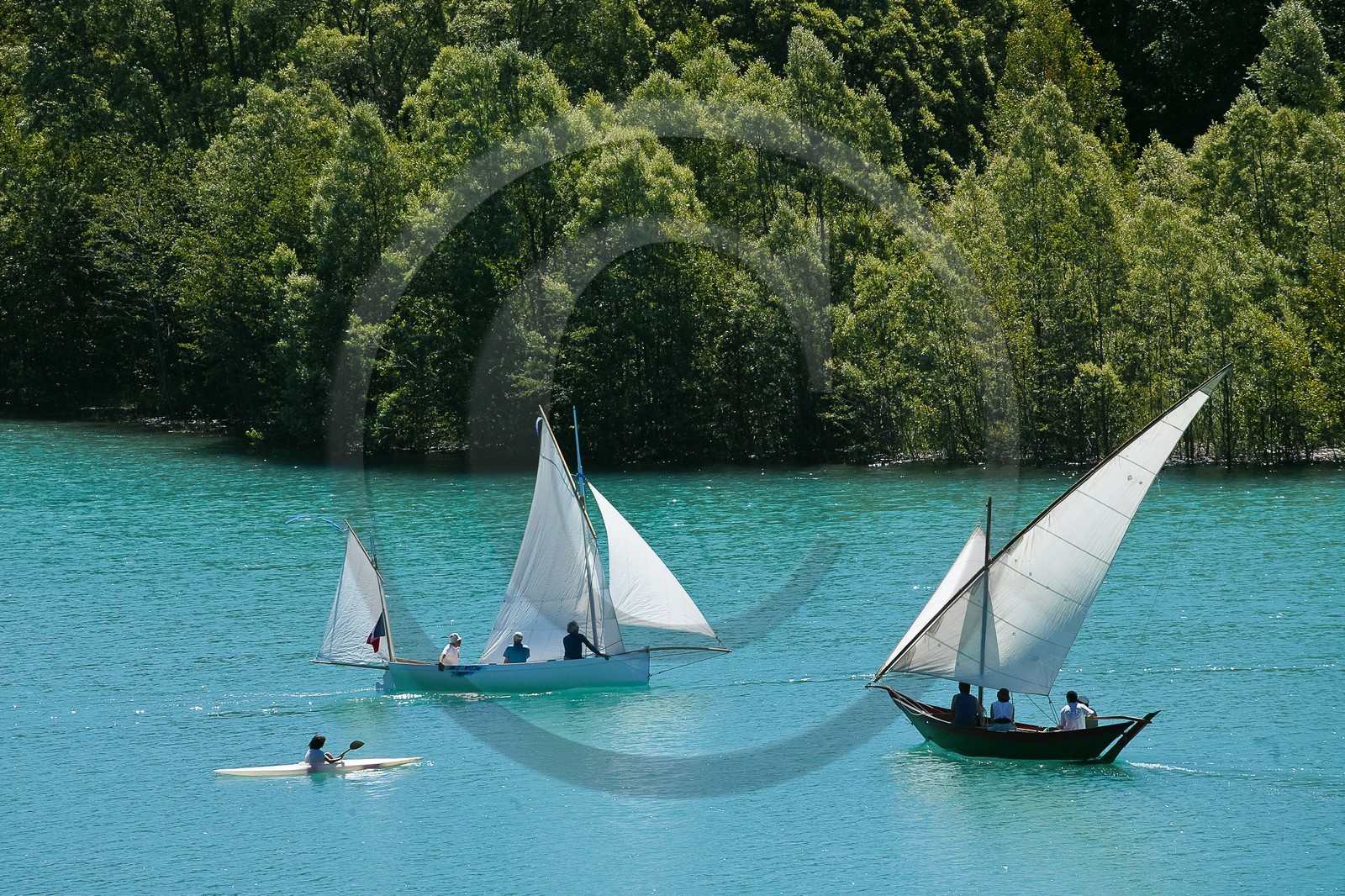 Lac de Serre-Ponçon, Rassemblement Vieux Gréements sur le Lac de Serre-Ponçon, , Rencontre de Voiles traditionnelles