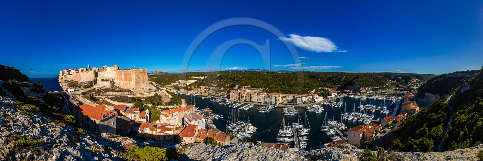 La citadelle et le port de Bonifacio