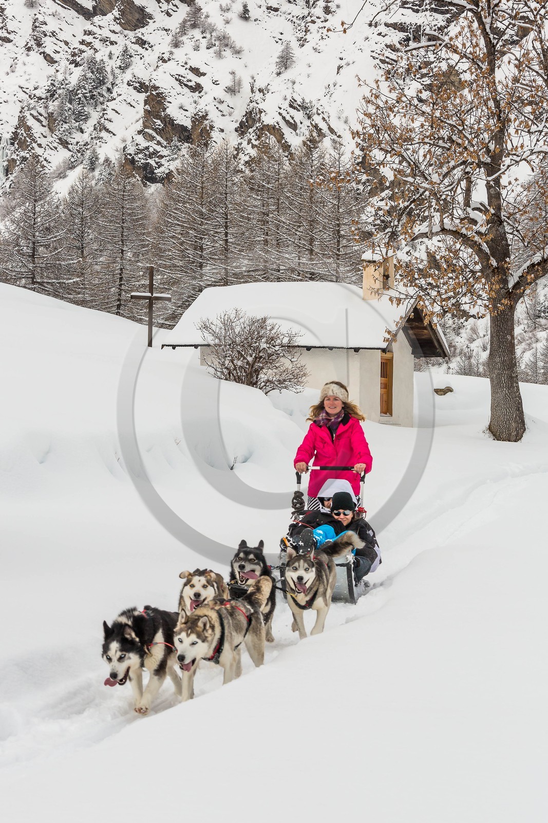 La Condamine-Châtelard, Sainte-Anne la Condamine, Coralie Bonnerot et ses chiens de traineau