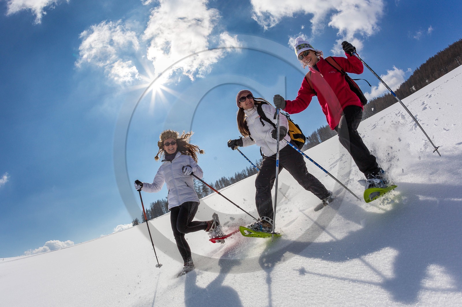 vallée de l'Ubaye, randonnée en raquettes à neige
