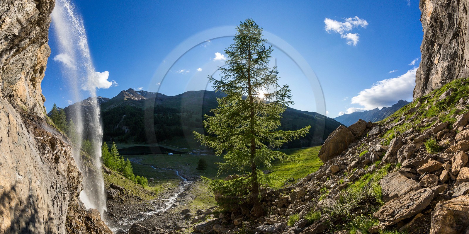 Jausiers, Lac des Sagnes, cascade du Pisson