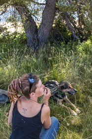 Alpage du Gau, Camille Magrit, bergère stagiaire