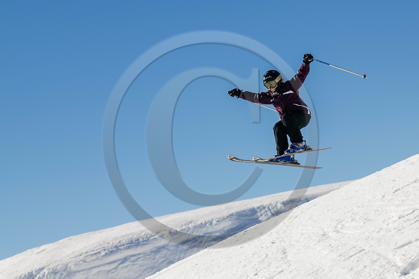 Ski enfant piste de ski