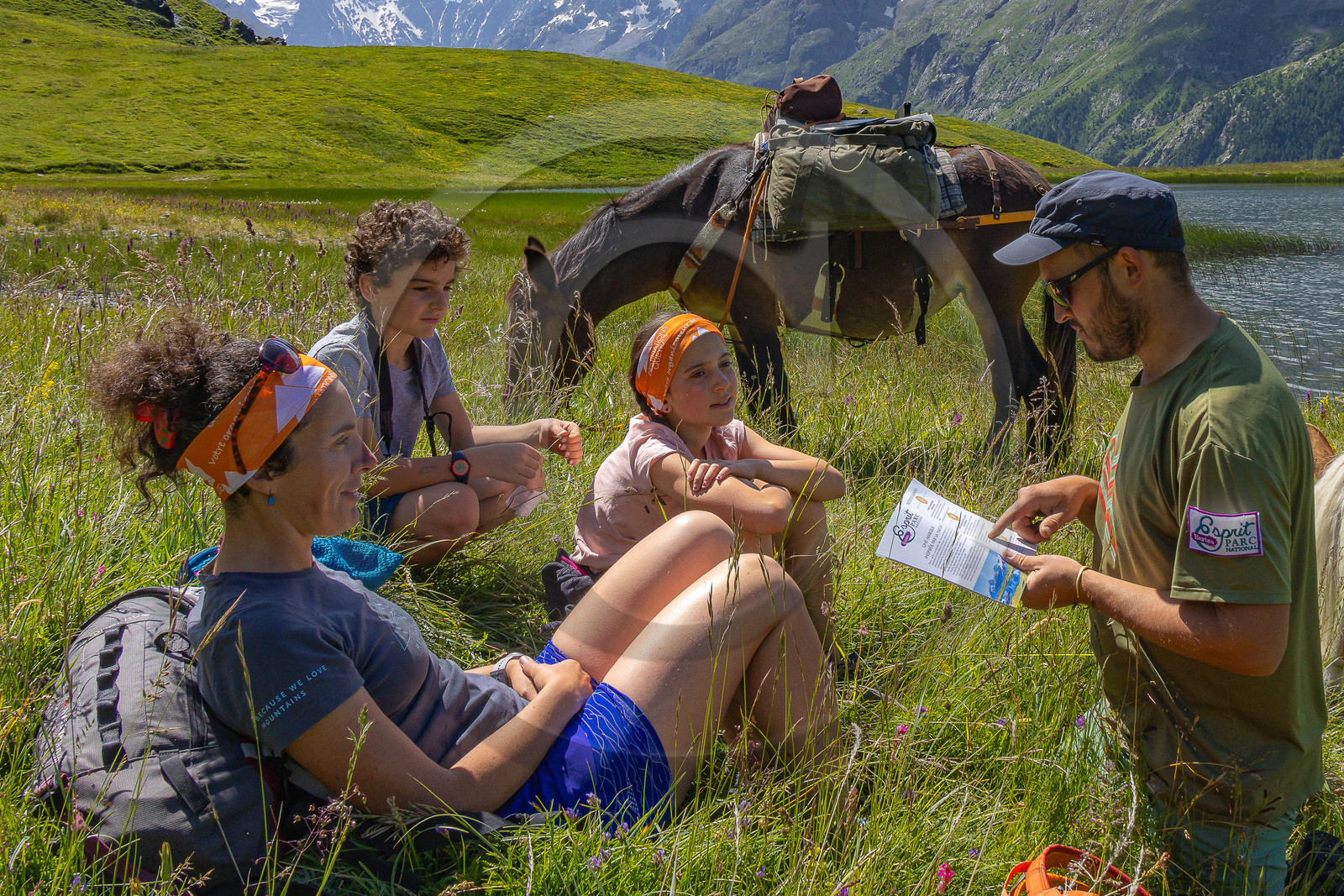 Trek famille avec animaux de bats