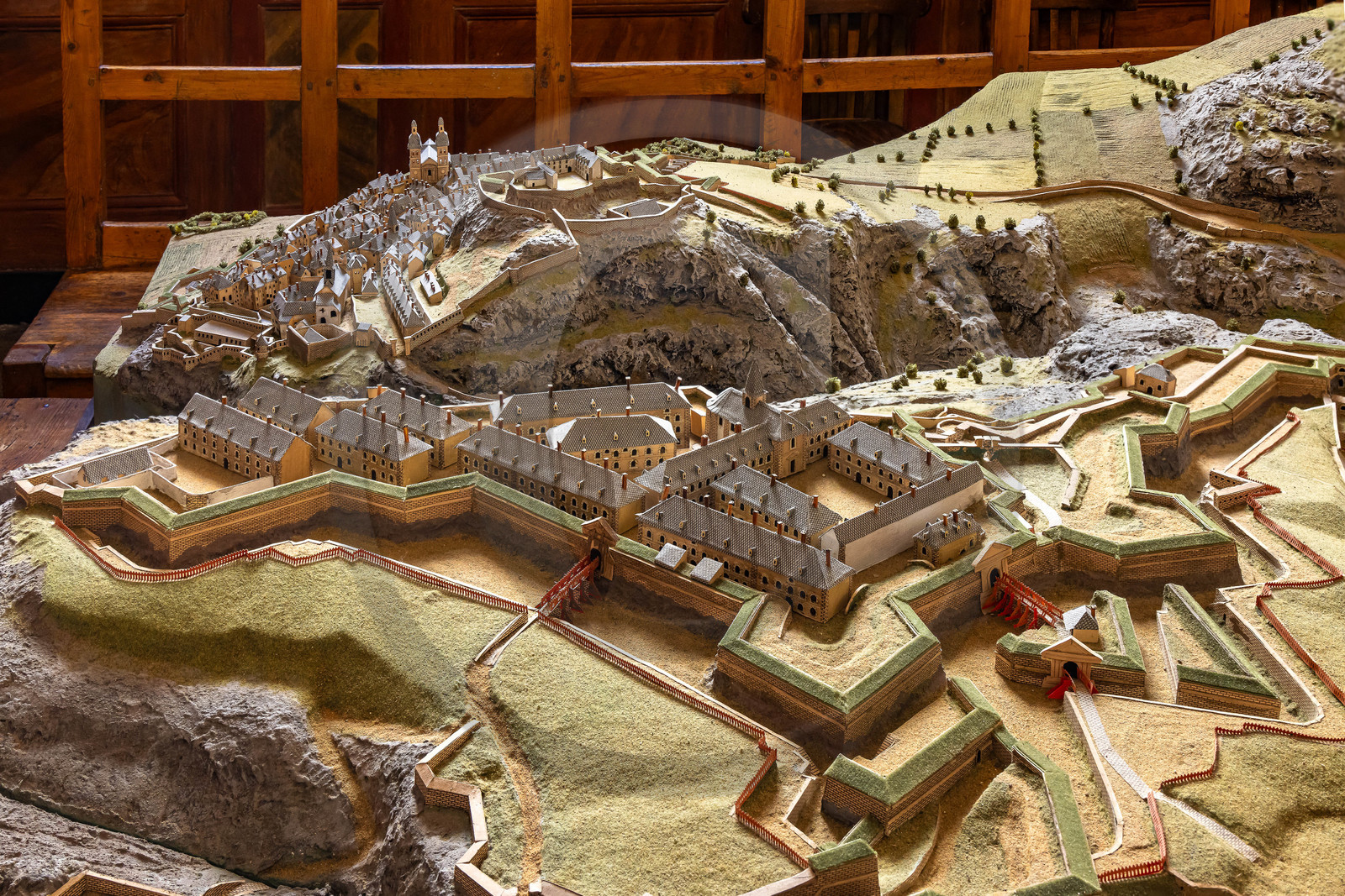 Copie du plan-relief de Briançon conservée dans la salle d’audience de l’ancien tribunal