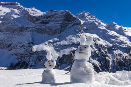 Pralognan-la-Vanoise, bonhomme de neige
