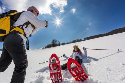vallée de l'Ubaye, randonnée en raquettes à neige