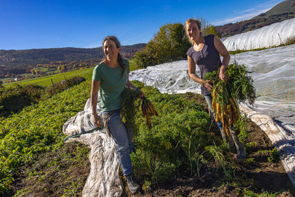 LéguMontagne, Sylvie Jaussaud et  Bertille Gieu, Maraîchères bio