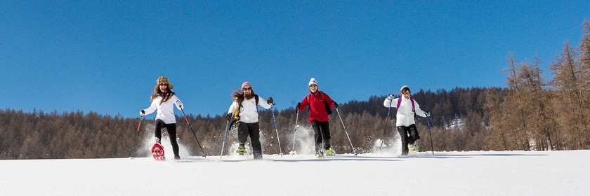 vallée de l'Ubaye, randonnée en raquettes à neige