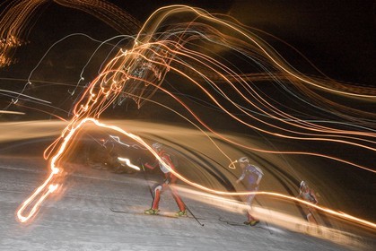 Station de ski de Réallon, course de ski alpinisme nocturne Laetitia Roux