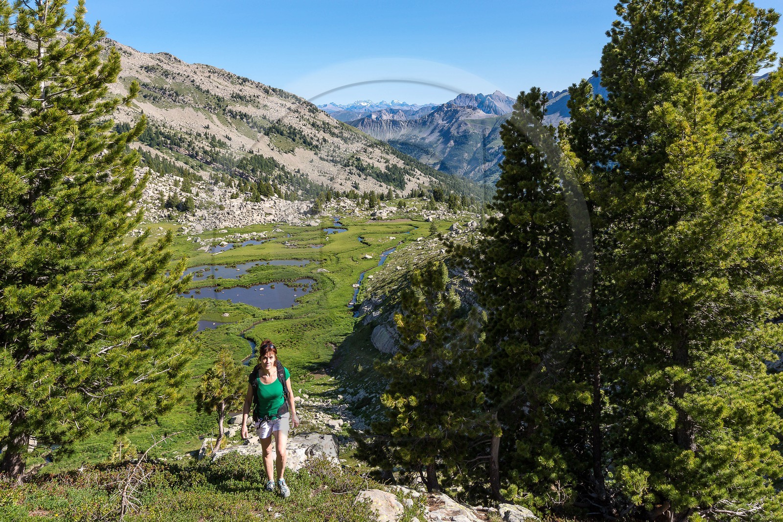 Vallon du Laverq, lac et tourbière Les Eaux-Tortes