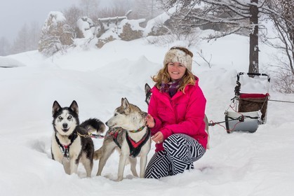 La Condamine-Châtelard, Sainte-Anne la Condamine, Coralie Bonnerot et ses chiens de traineau