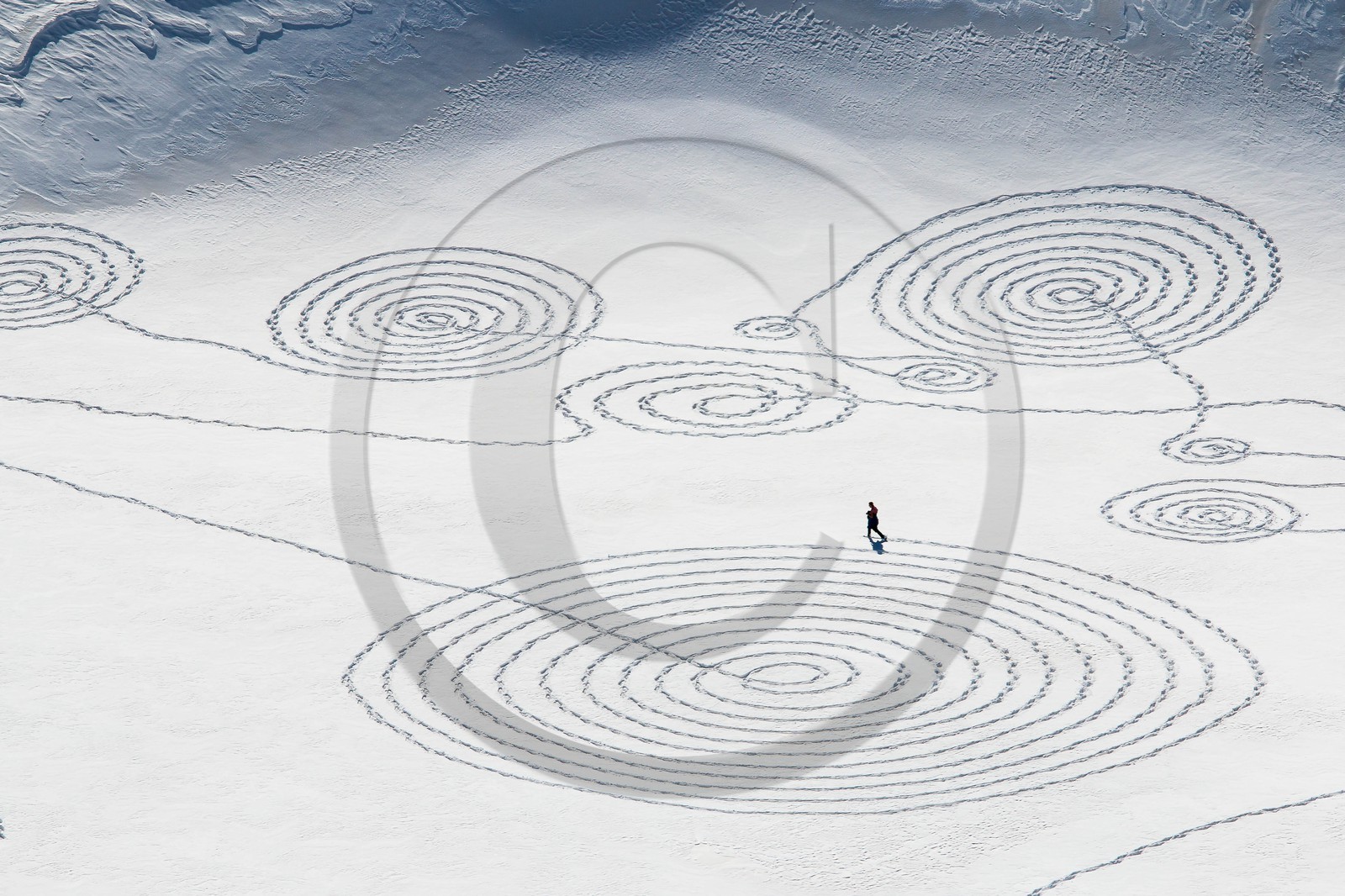 Serre-Chevalier, Snow drawings, une œuvre de l'artiste Sonja Hinrichsen