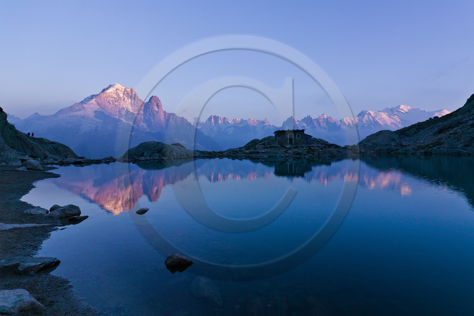 Lac Blanc et le massif du Mont-Blanc