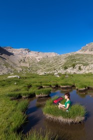 Vallon du Laverq, lac et tourbière Les Eaux-Tortes