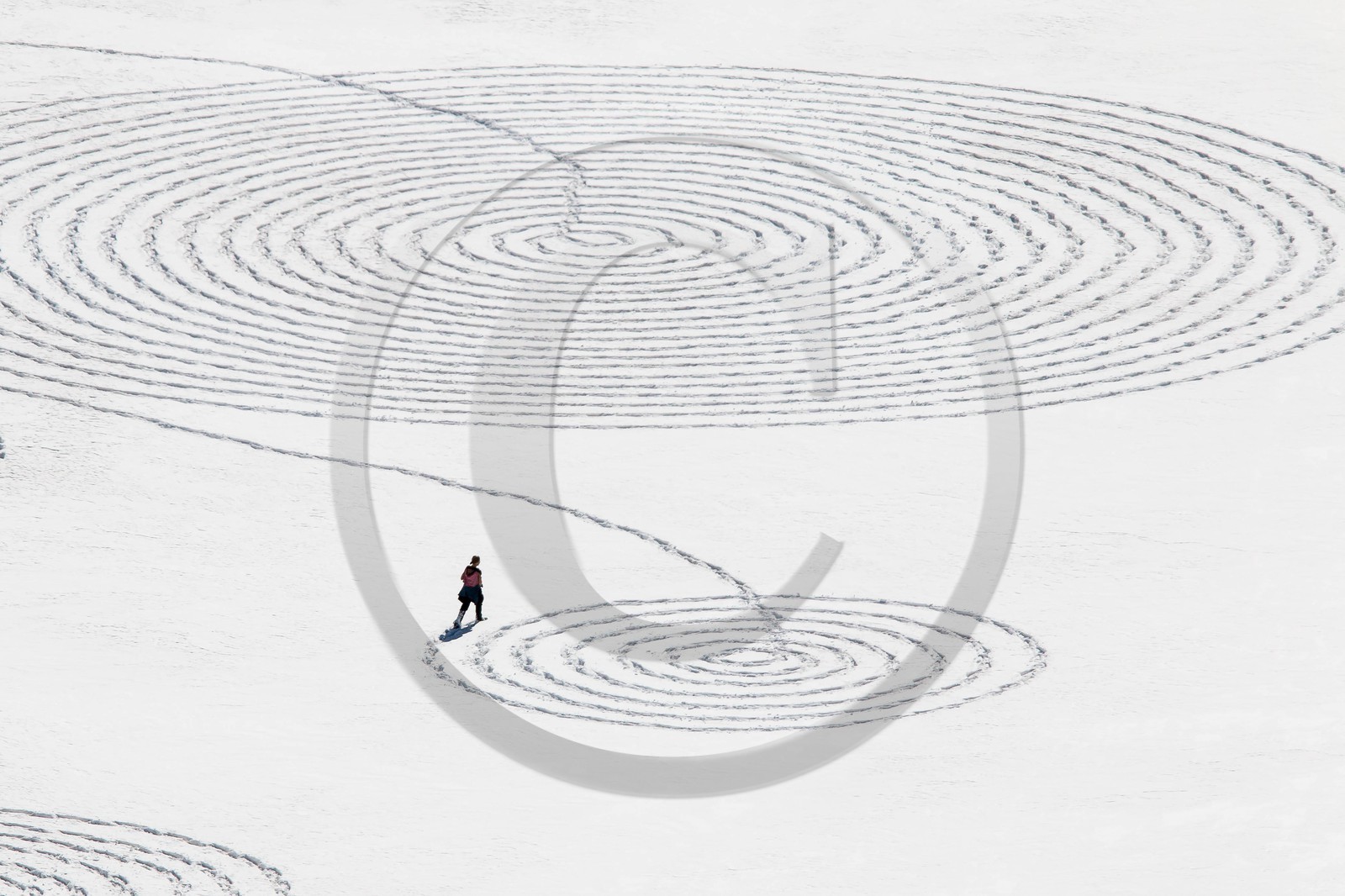 Serre-Chevalier, Snow drawings, une œuvre de l'artiste Sonja Hinrichsen